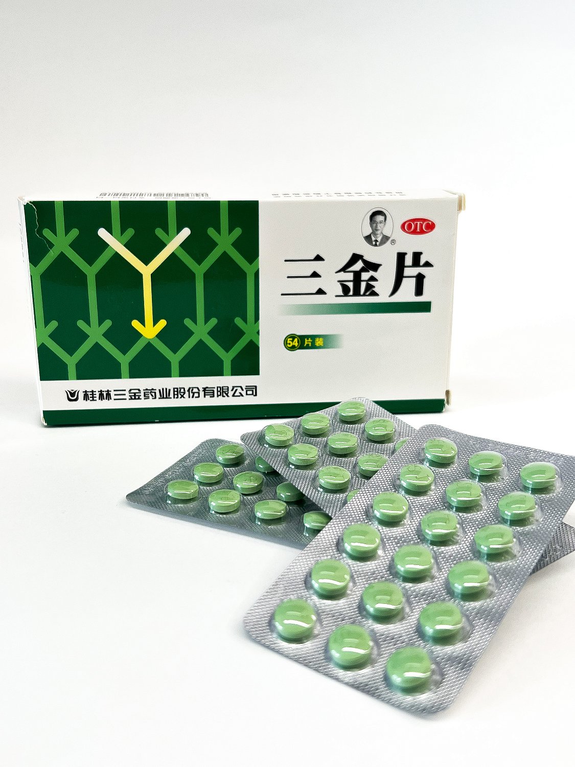 картинка Таблетки для лечения инфекций мочевыводящих путей «Три Золотых (Санджин Пиан)» (Sanjin Pian) от магазина MamaMao